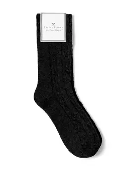 100% Cashmere Women's Socks in Black