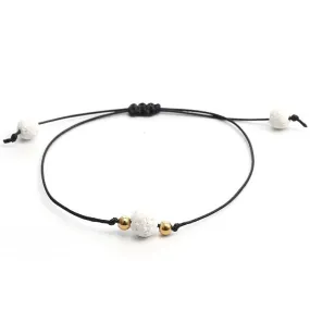 2 Piece Set Natural Volcanic Stone Beaded Friendship Bracelet