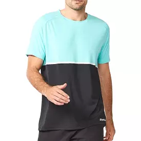 2XU Motion Colour Block Short Sleeve Mens Training Top - Blue