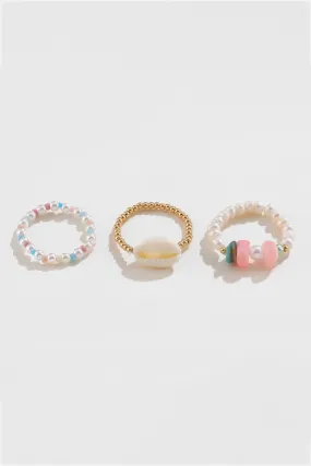 3-PIECE OCEAN VIBES RING SET