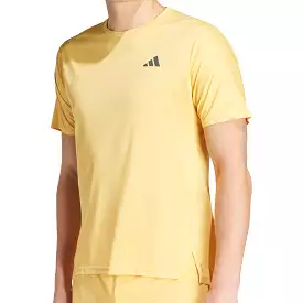 adidas Adizero Short Sleeve Mens Running Top - Yellow