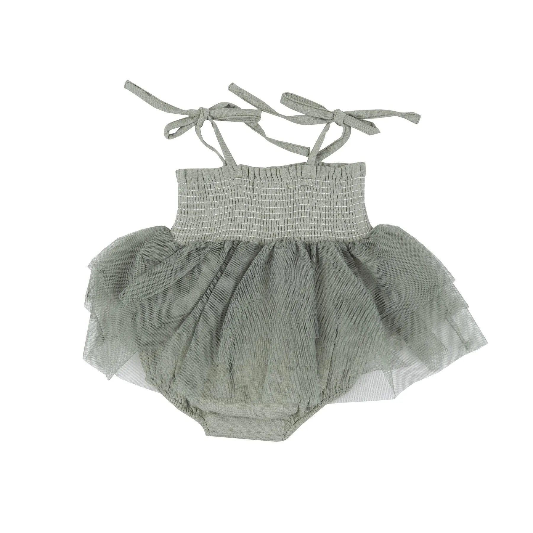 Angel Dear Desert Sage Smocked Muslin Tutu Bubble