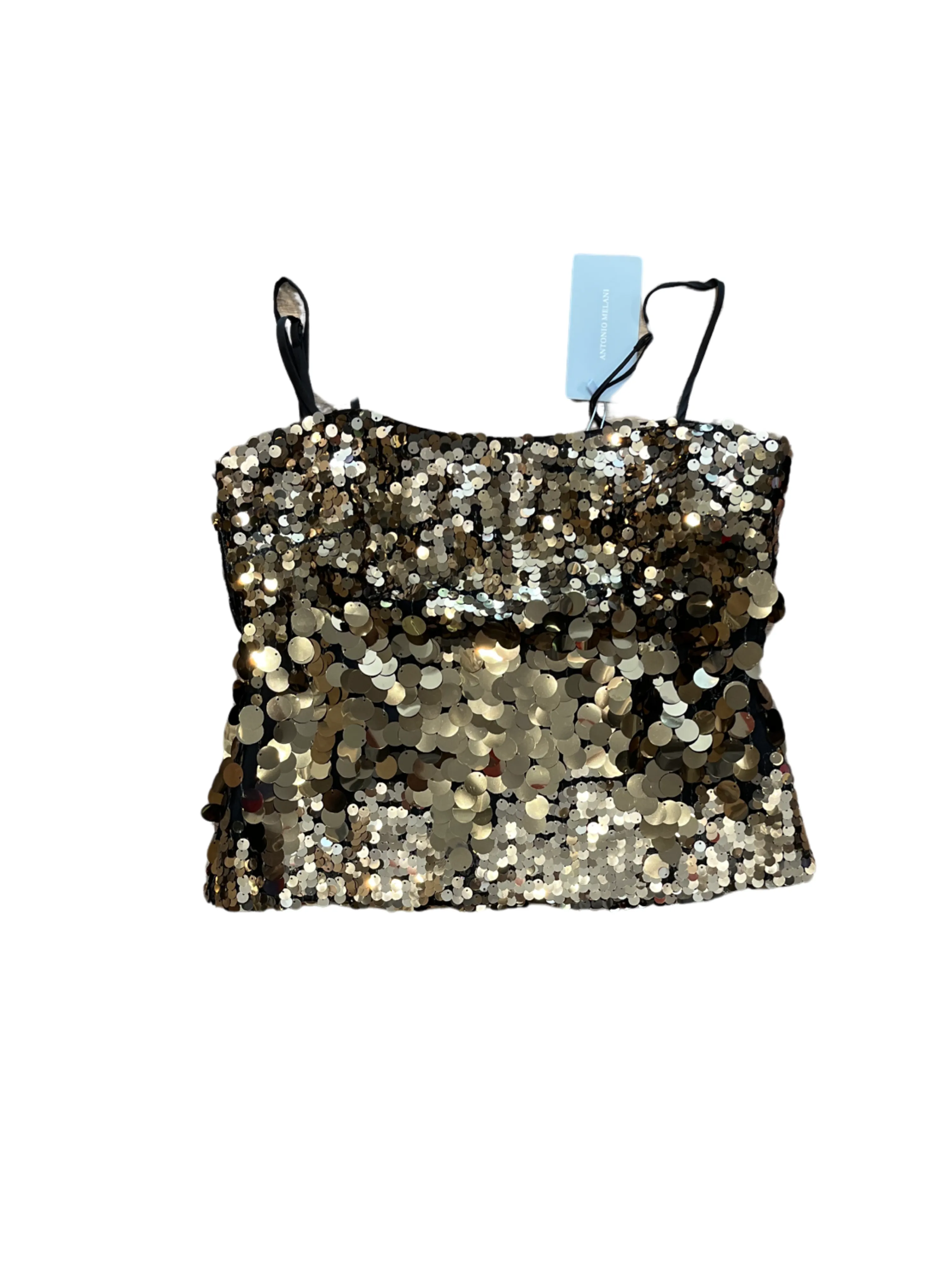 Antonio Melani Gold Sequin Top /S