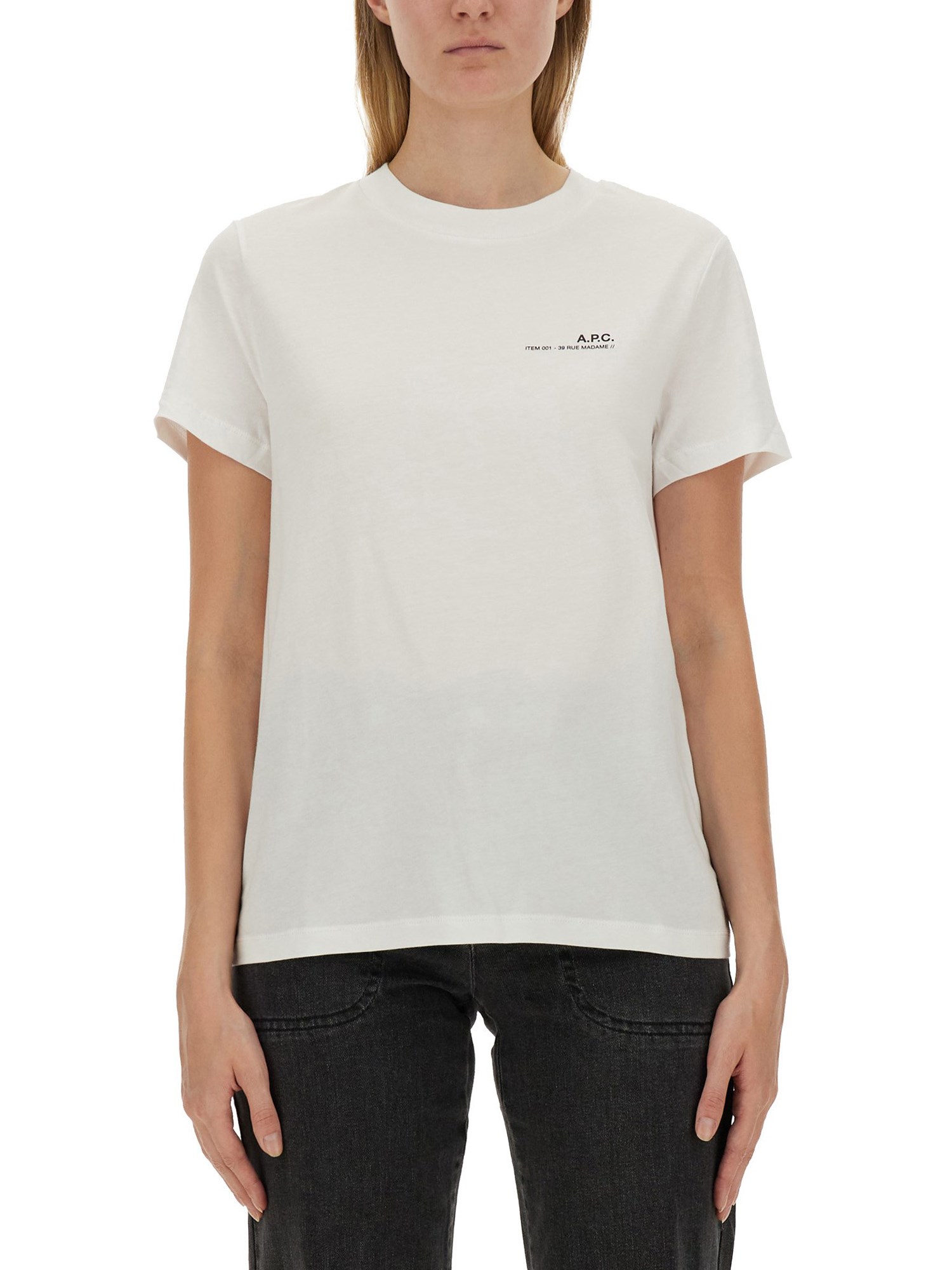 A.P.C.    T-SHIRT WITH LOGO