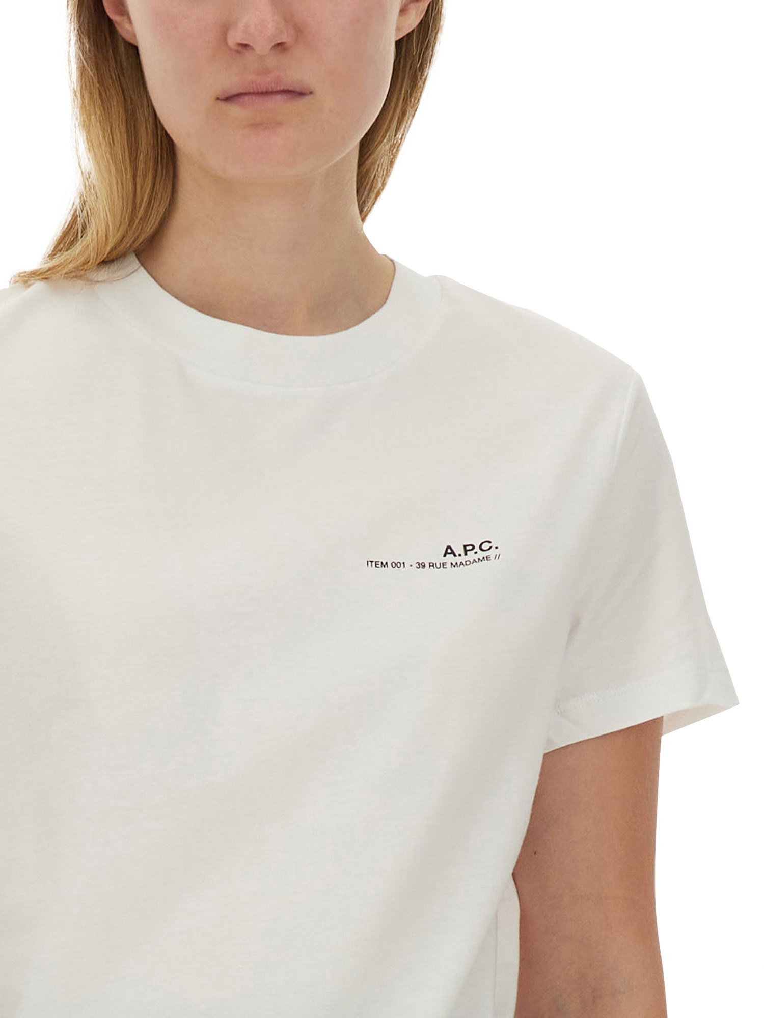 A.P.C.    T-SHIRT WITH LOGO