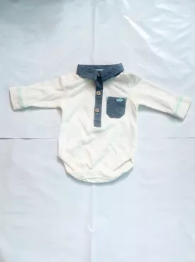 Baby's LS Pin-Under Top (Unbranded) - Off-White