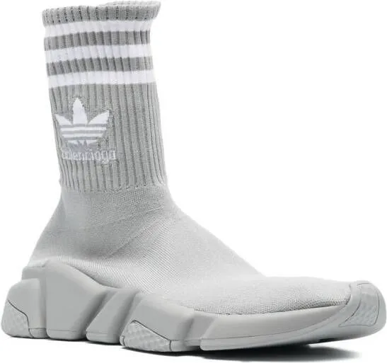 Balenciaga x Adidas Speed sock-style sneakers Grey