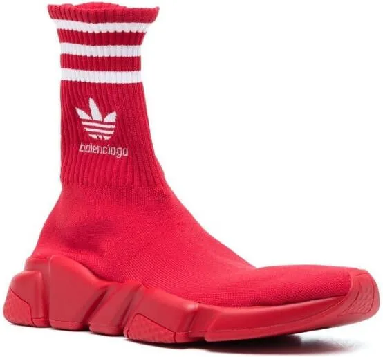 Balenciaga x Adidas Speed sock-style sneakers Red