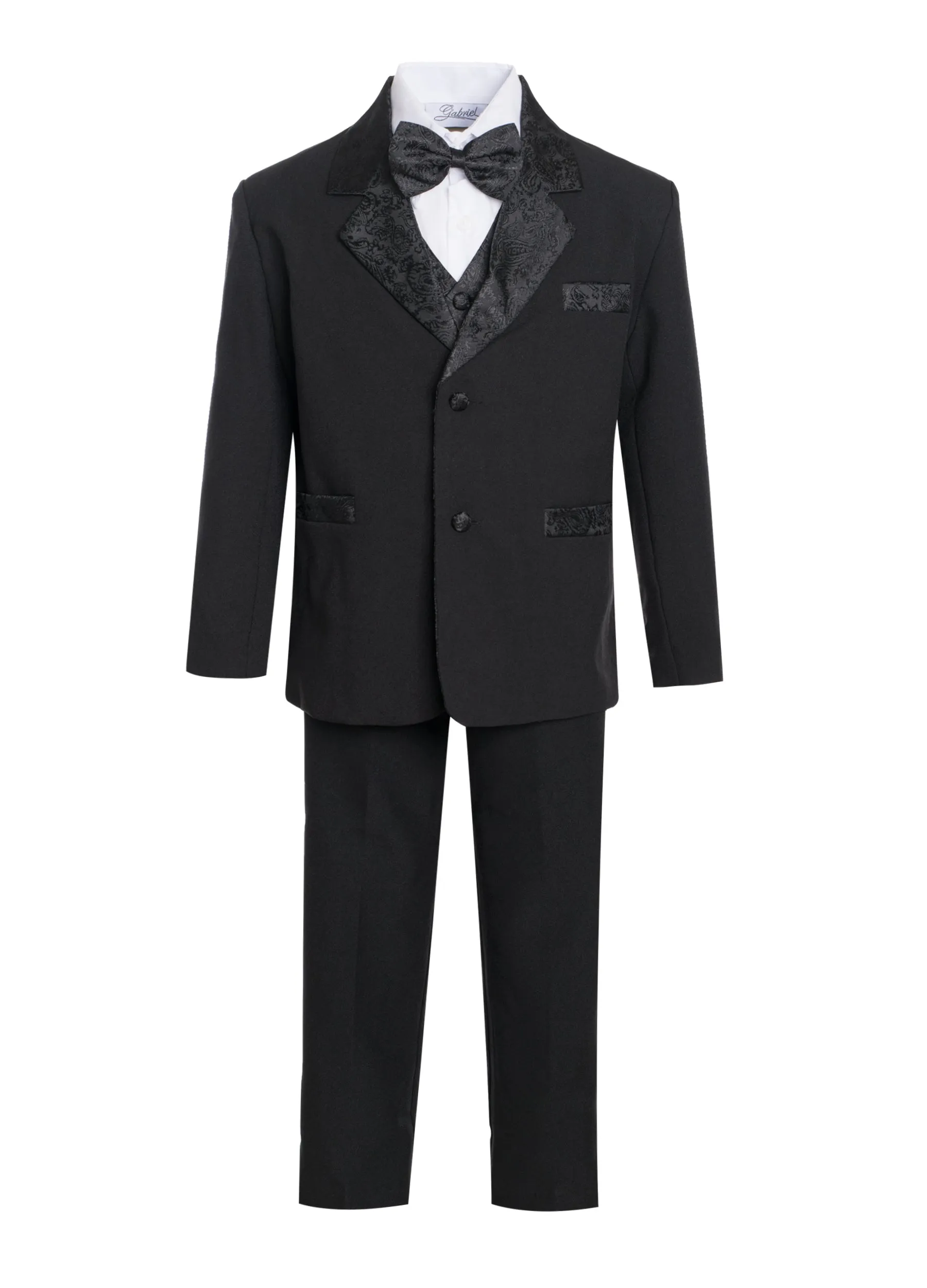 Boys formal tuxedo with bow tie (5 pcs)