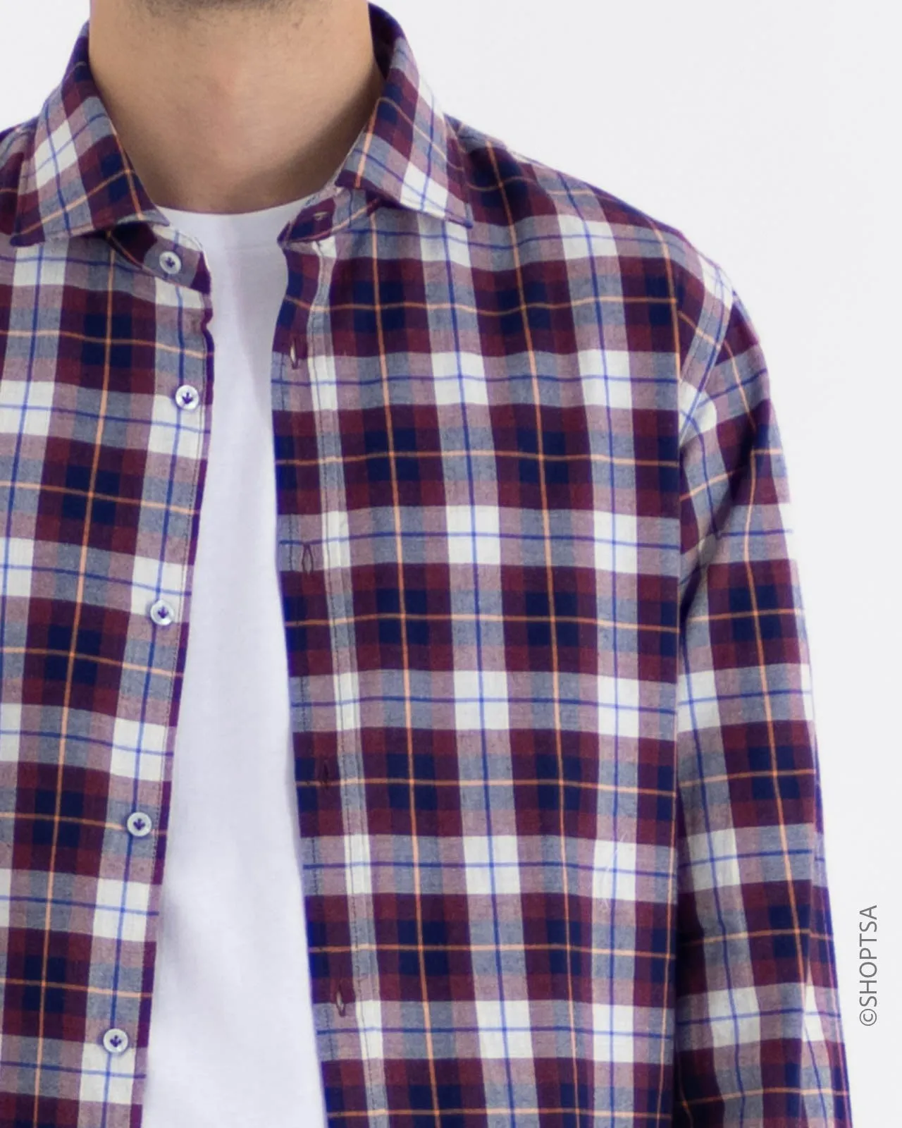 Camicia a quadri blu