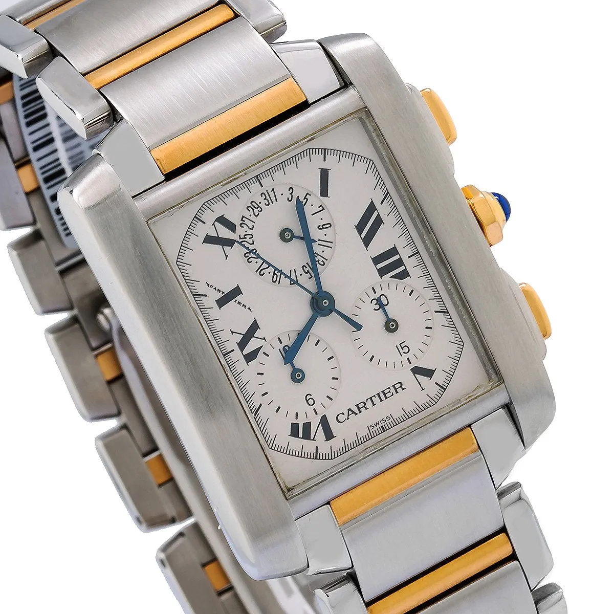 Cartier Tank Franaise W51004Q4 28MM White Dial With Stainless Steel and Yellow Gold Bracelet