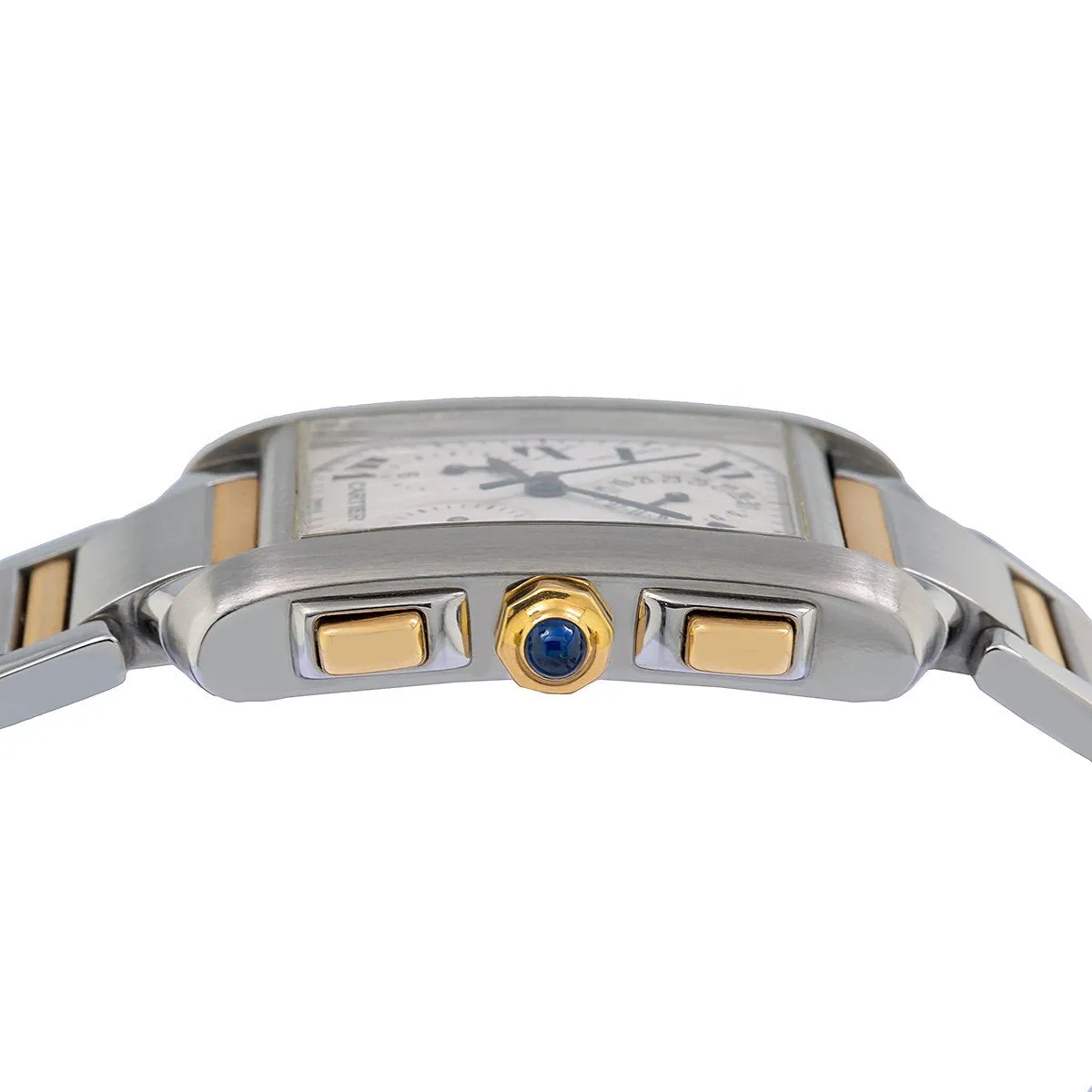 Cartier Tank Franaise W51004Q4 28MM White Dial With Stainless Steel and Yellow Gold Bracelet