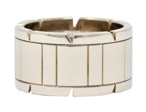 Cartier Vintage 18 Karat White Gold Unisex Tank Francaise Band Ring