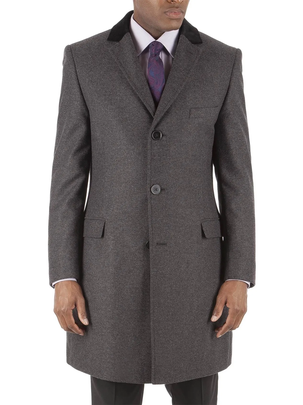 Charcoal Donegal Tailored Fit Overcoat