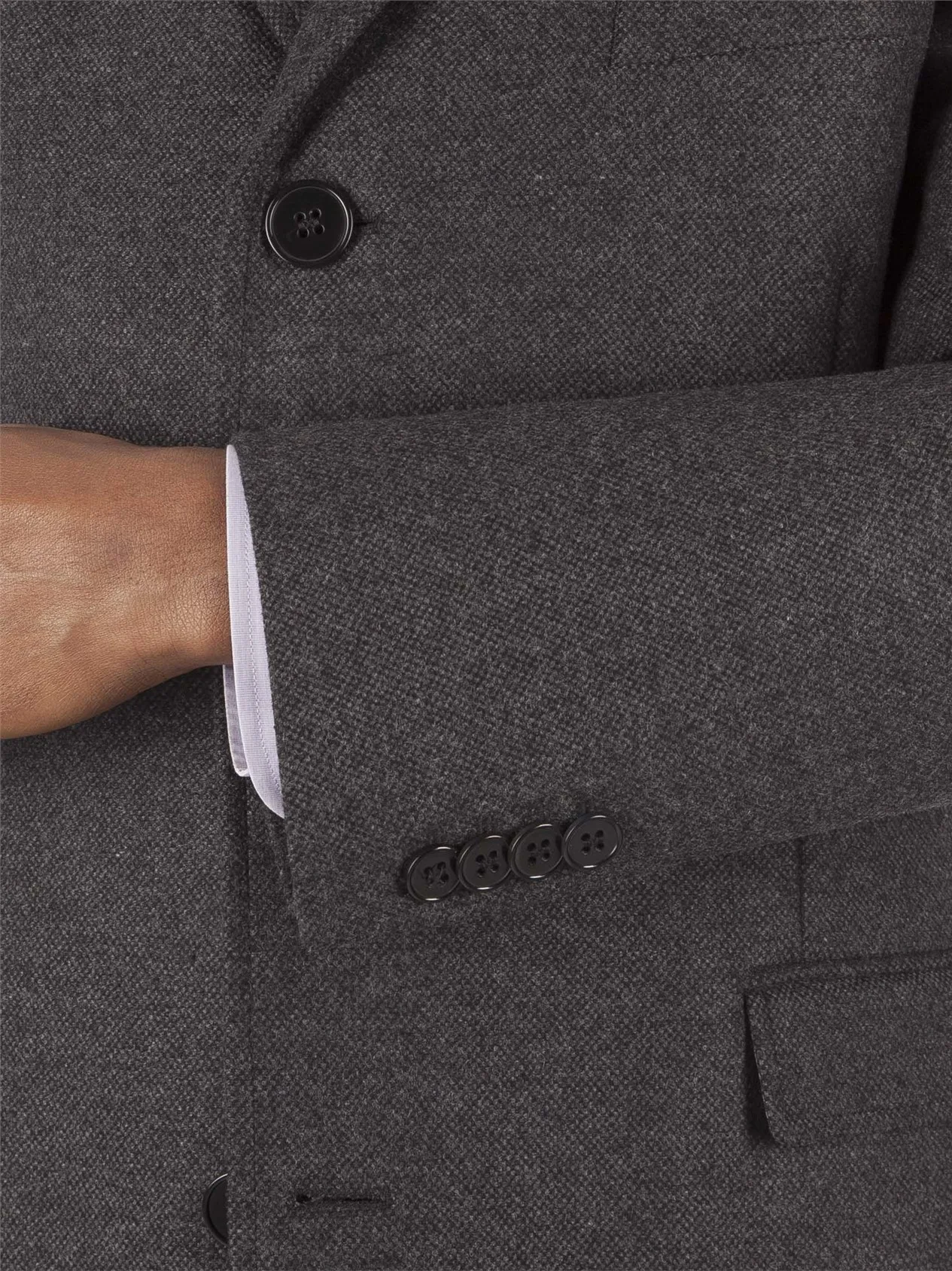 Charcoal Donegal Tailored Fit Overcoat