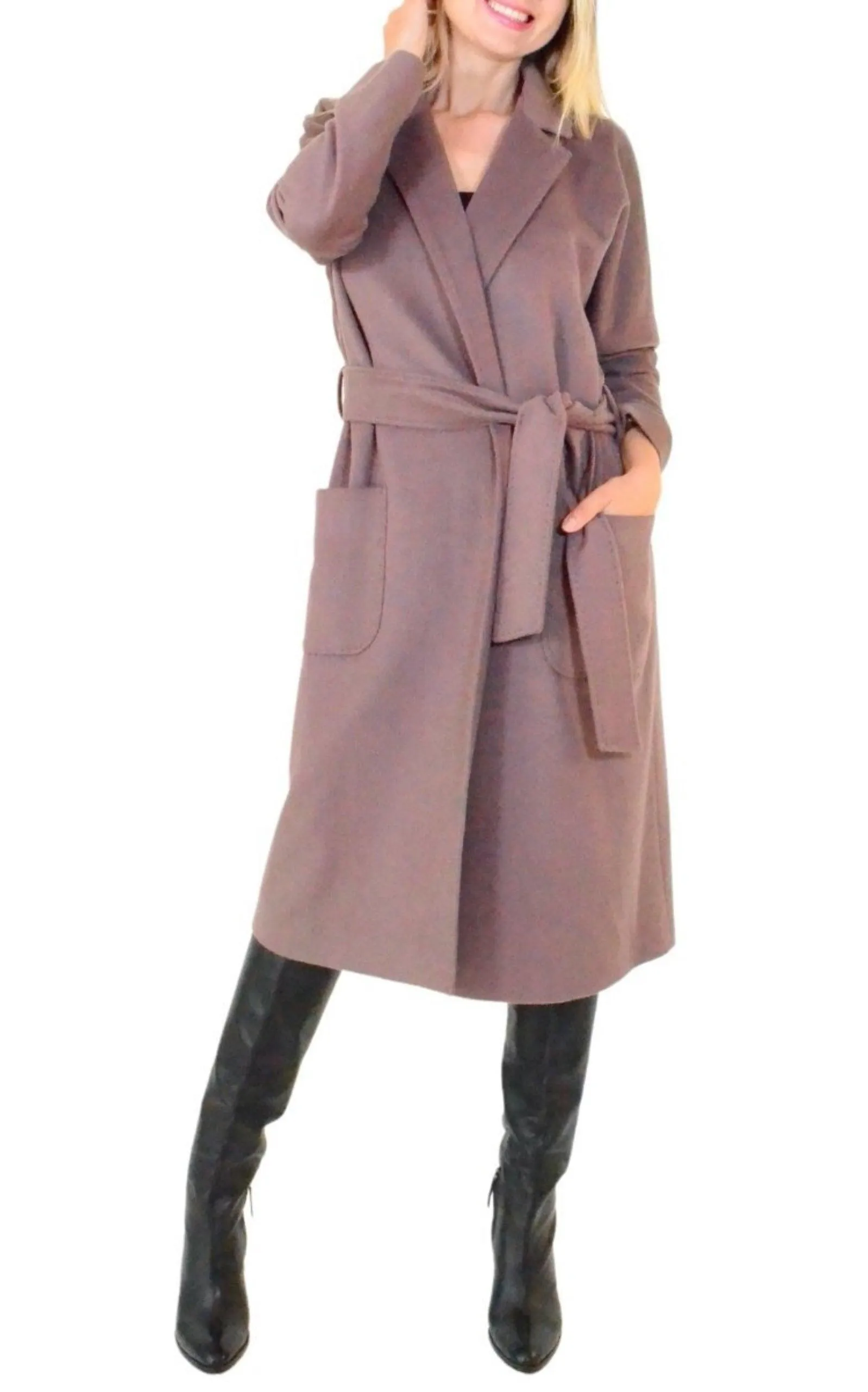 Classic Wool Blend Trench Coat