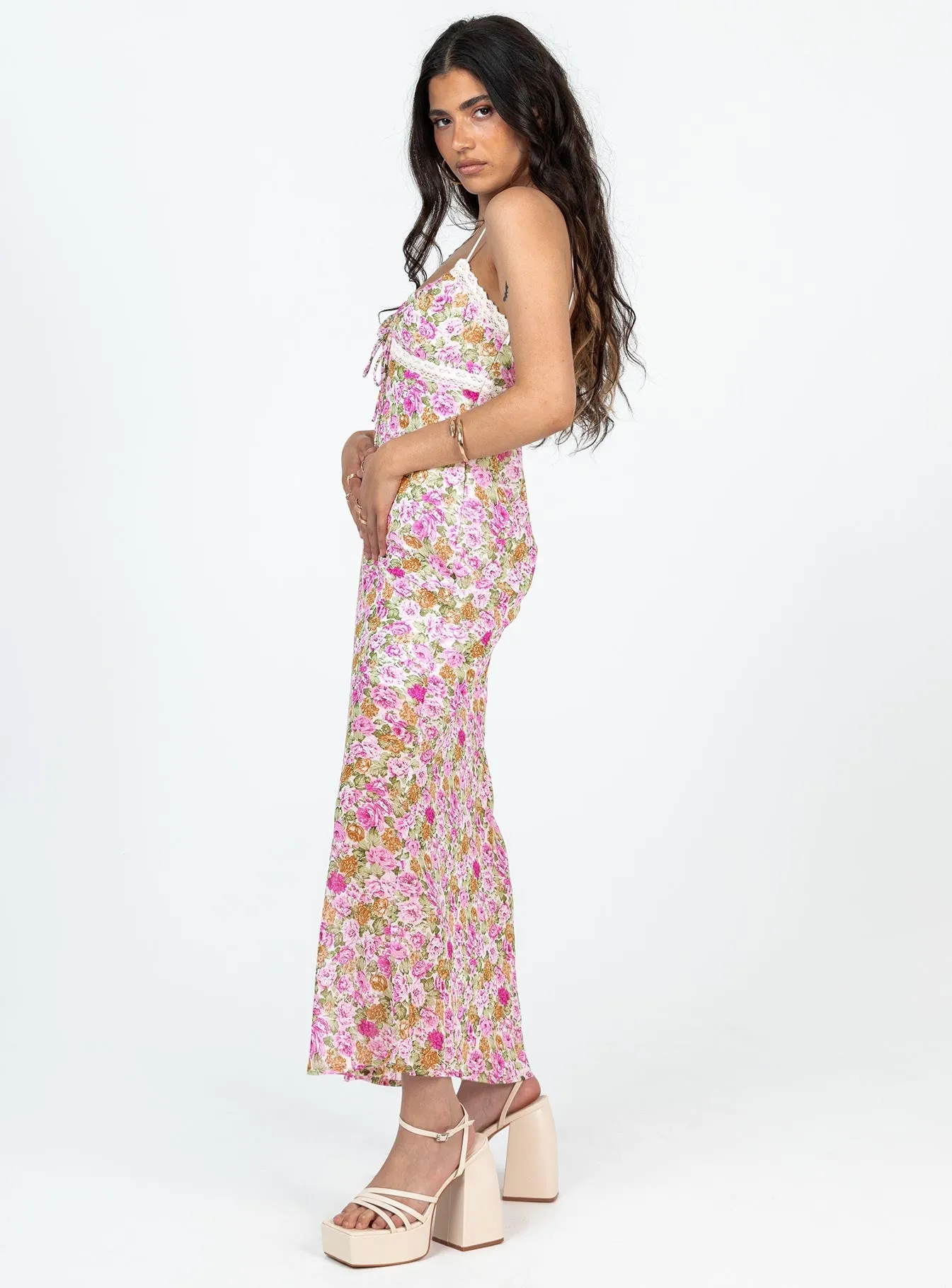 Emily Maxi Dress Pink Floral Petite