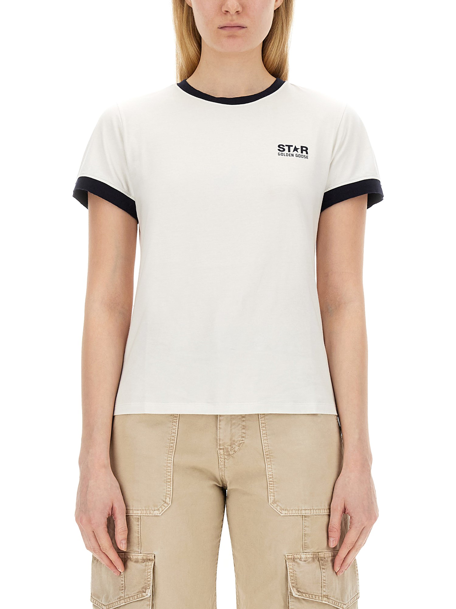 GOLDEN GOOSE    T-SHIRT WITH LOGO