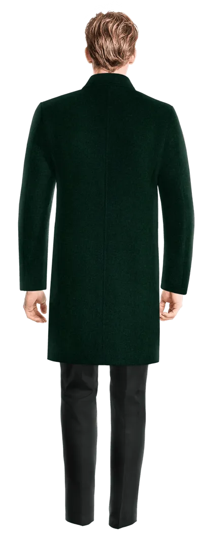 Green Long Double breasted overcoat