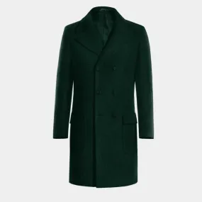 Green Long Double breasted overcoat