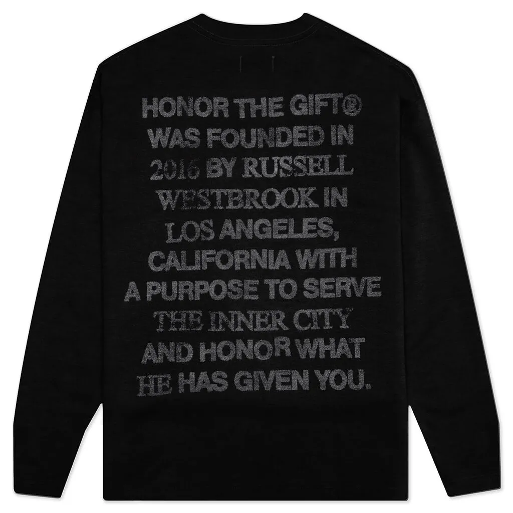 Honor The Gift 2016 L/S Tee - Black