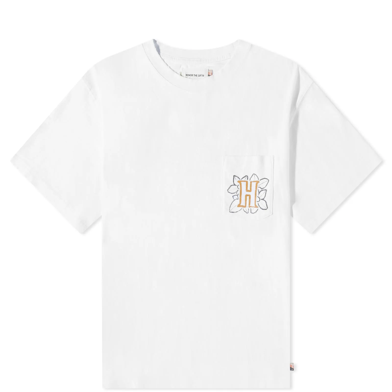 Honor The Gift Floral Pocket T-ShirtWhite