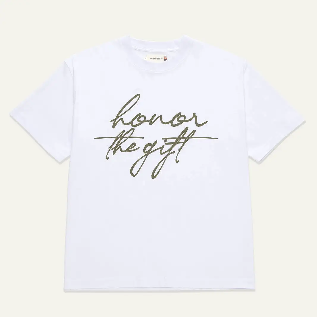 HTG SCRIPT TEE WHITE