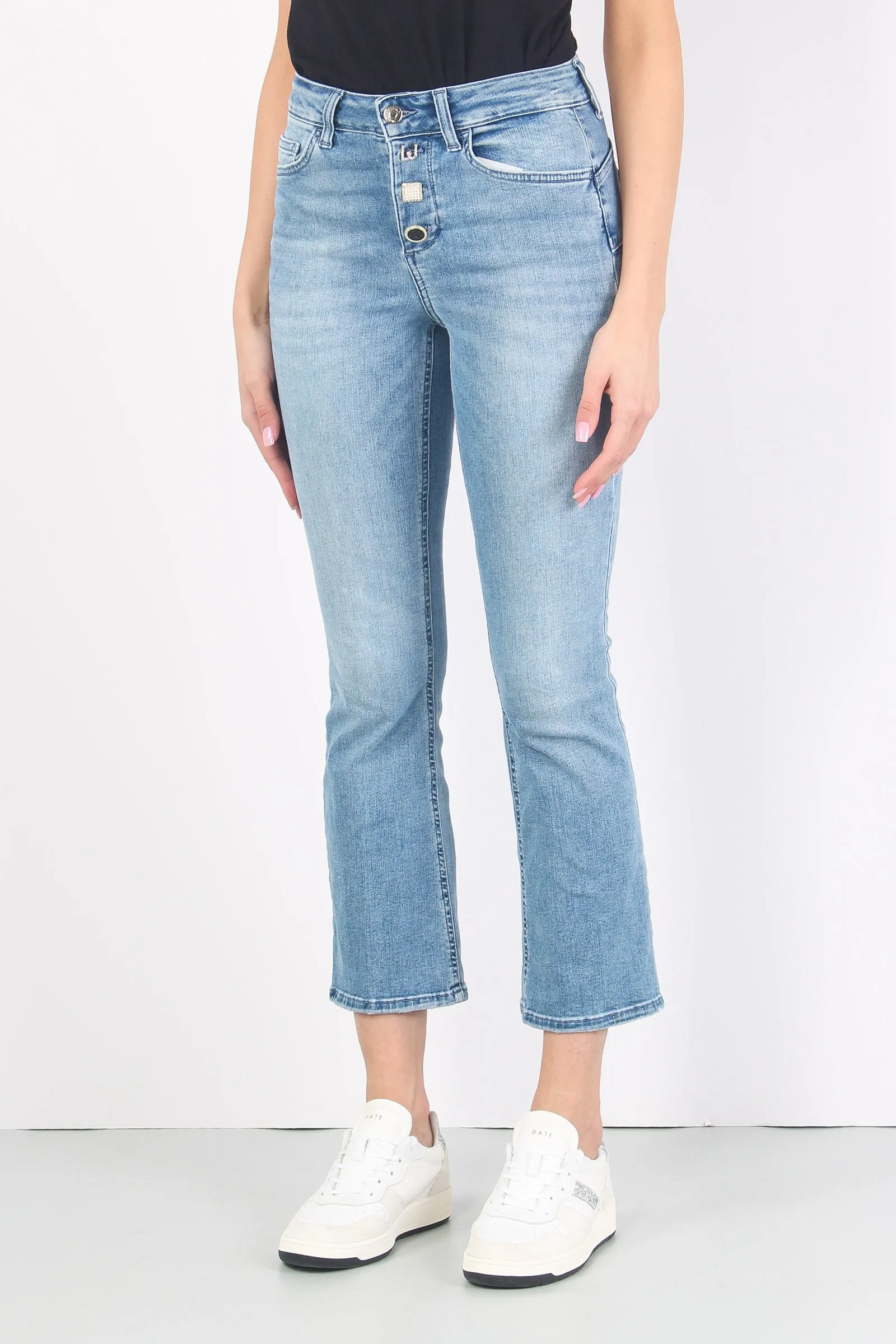 Jeans Princess Bottoni Vista Denim Medio