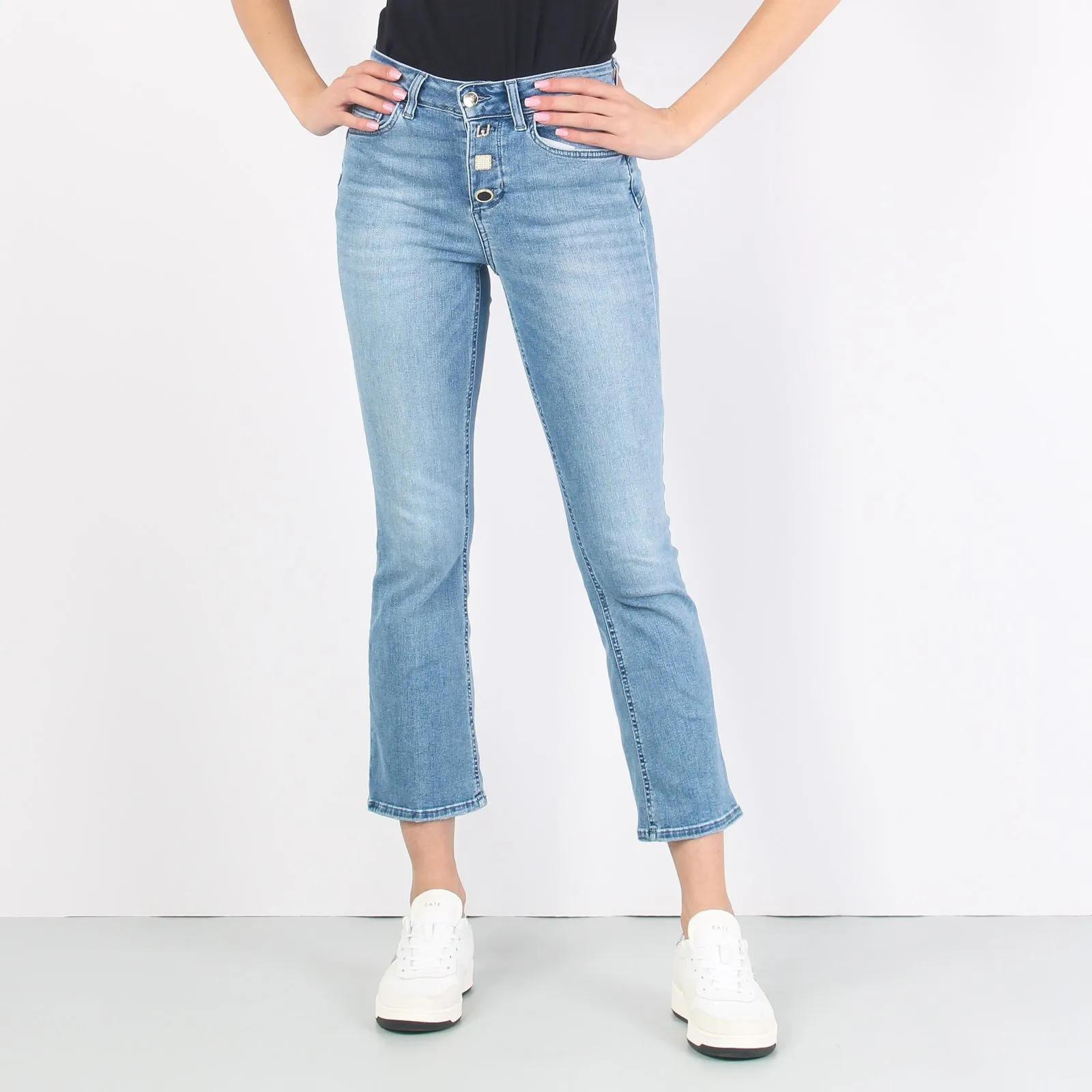 Jeans Princess Bottoni Vista Denim Medio