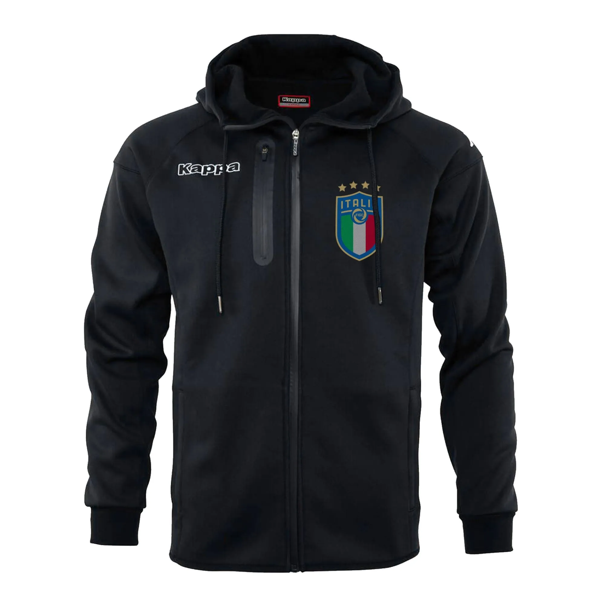 Kappa Italia FIGC Soft Shell Hooded Jacket Black