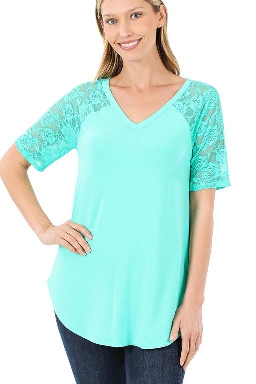 Lacey Top in Mint