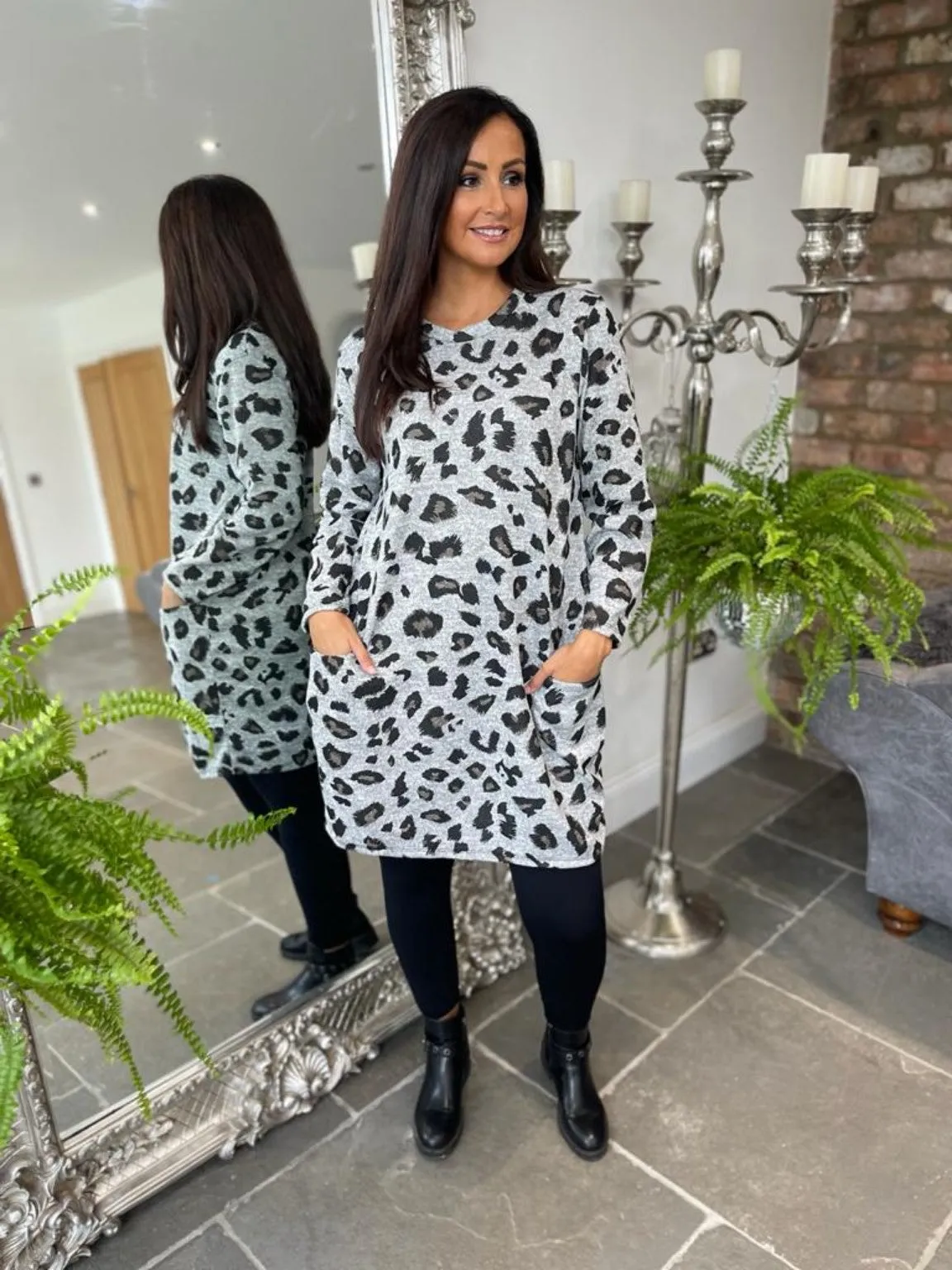 Leopard Two Pocket Tunic Sara