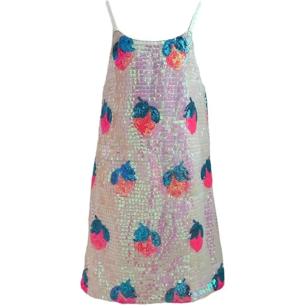 Lola + The Boys Strawberries And Cream Sequin Tank Dress