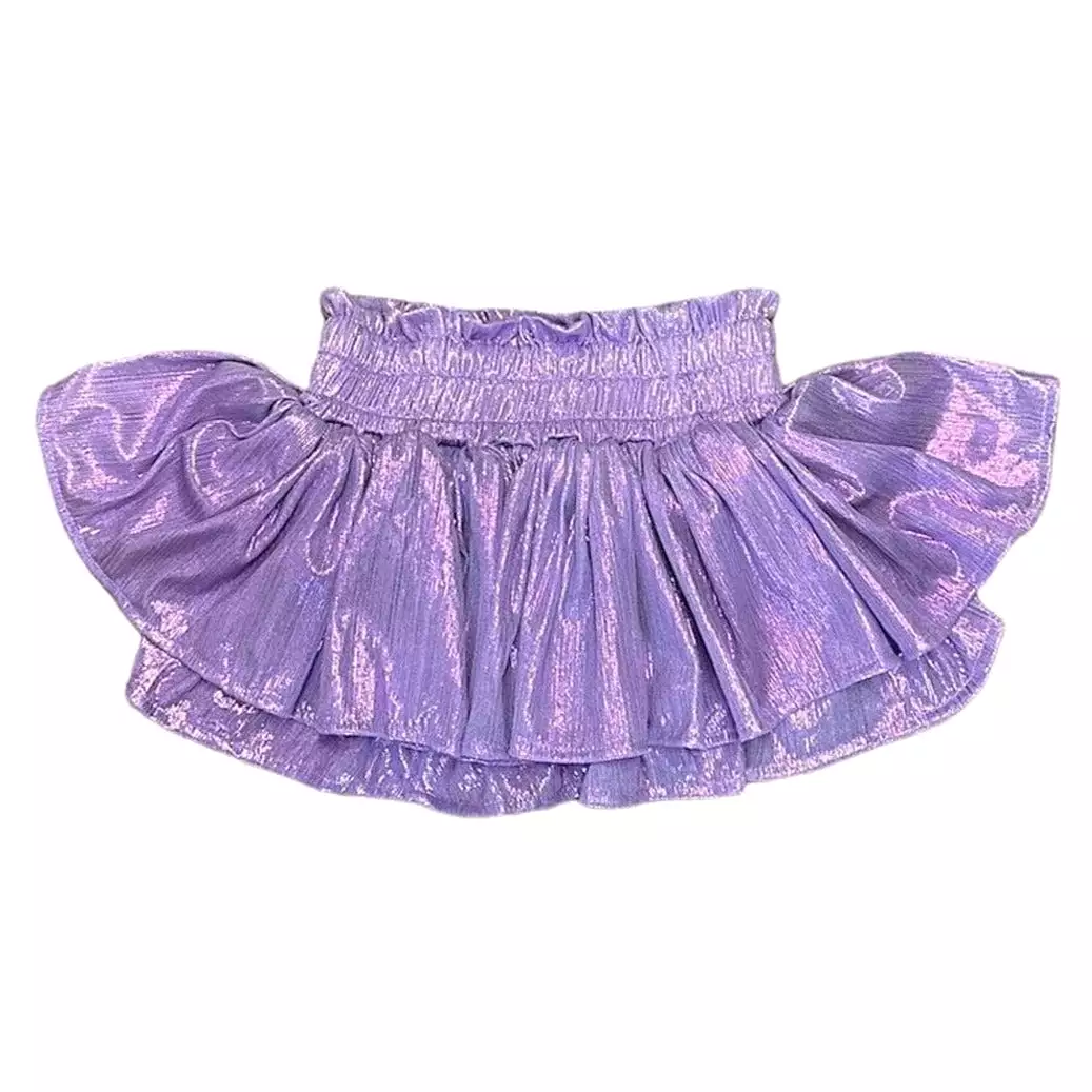 Lola and The Boys Metallic Skort - Lavender