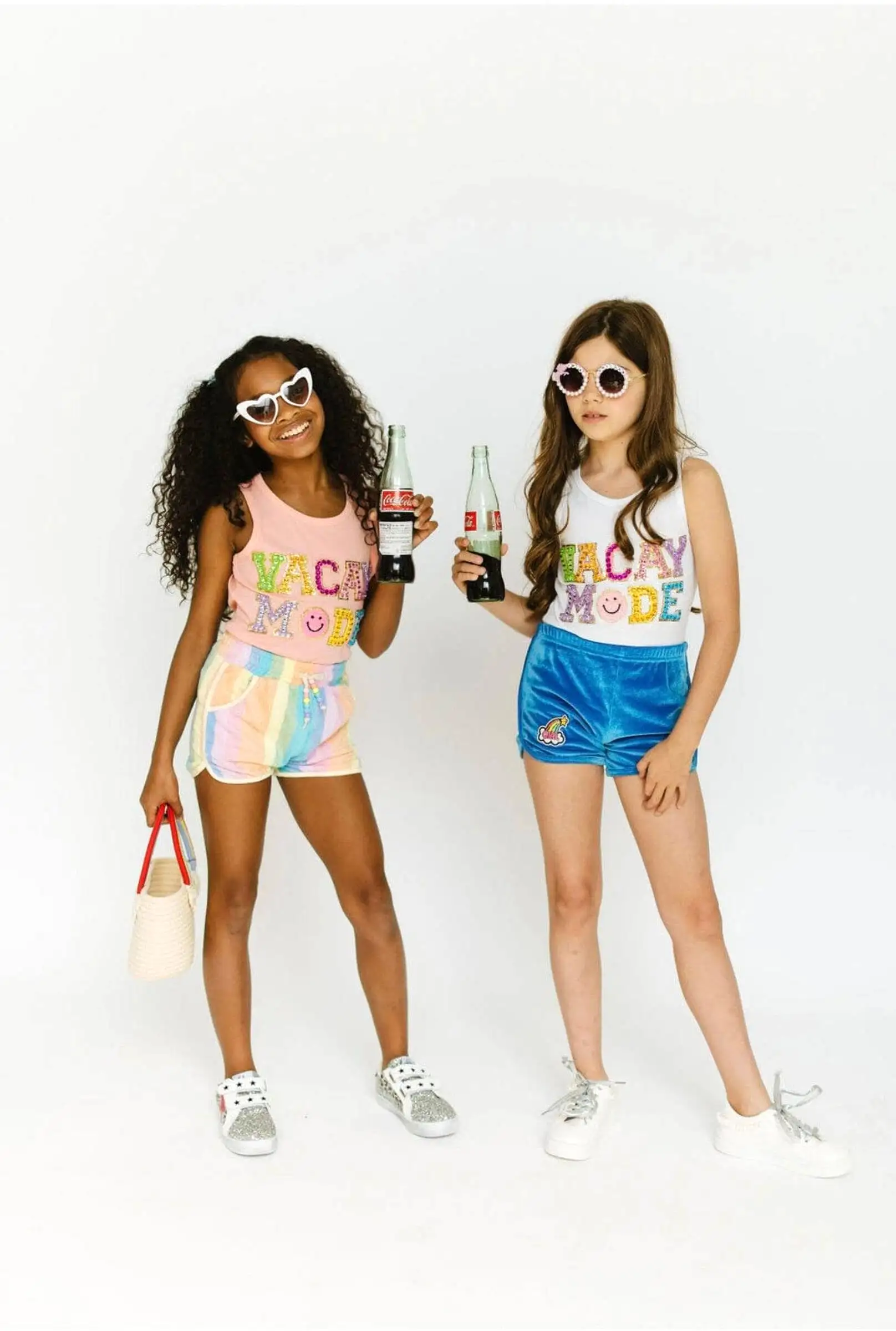 Lola and The Boys Vacay Mode Crystal Tank - Pink