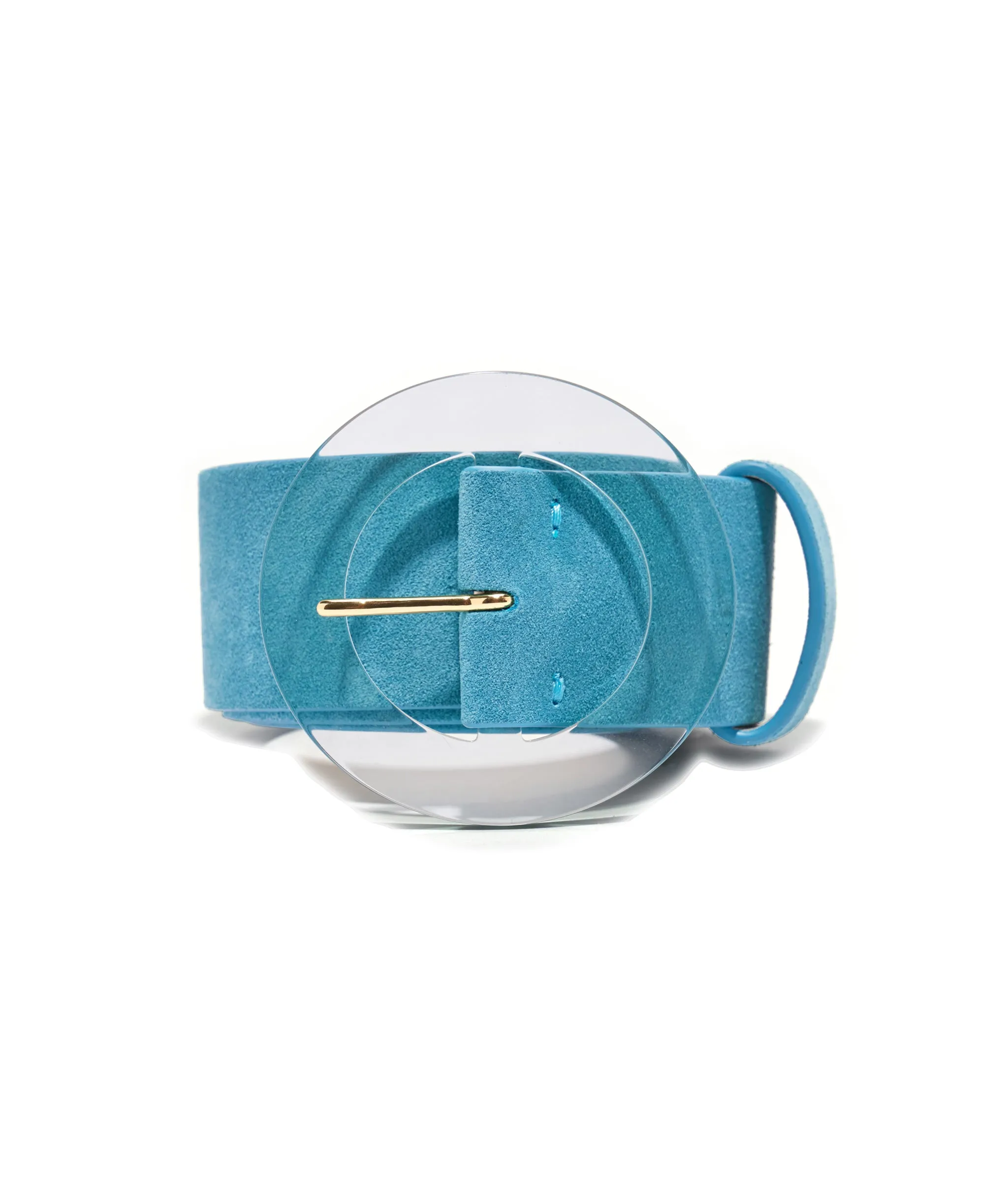 Louise Belt in Teal Suede