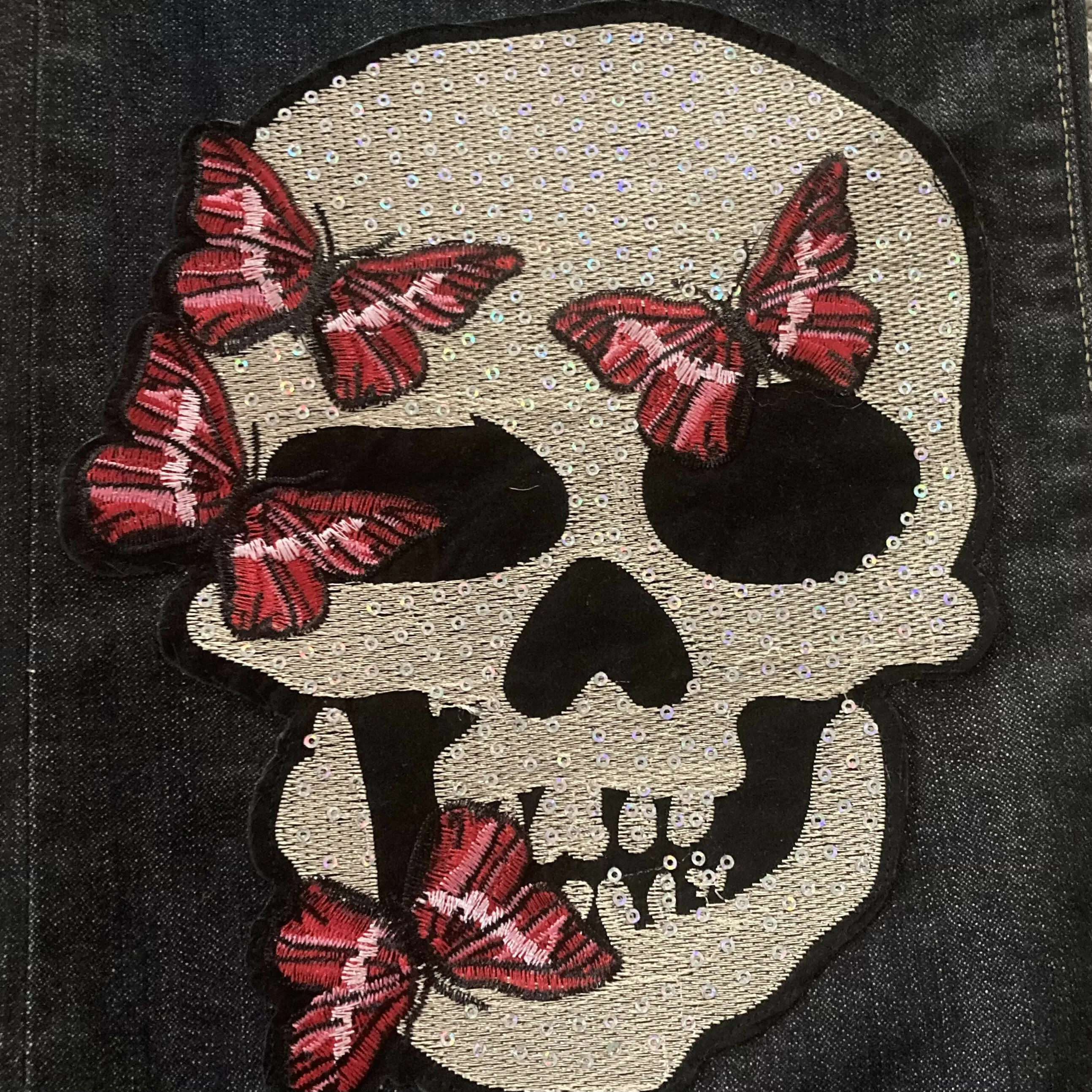 Maggie Devos-Skull Embellished Jeans-Size 10