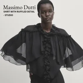 Massimo Dutti  |Shirt with ruffled detail - Studio