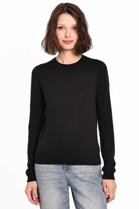 Minnie Rose Supima Cotton Cashmere Long Sleeve Crew