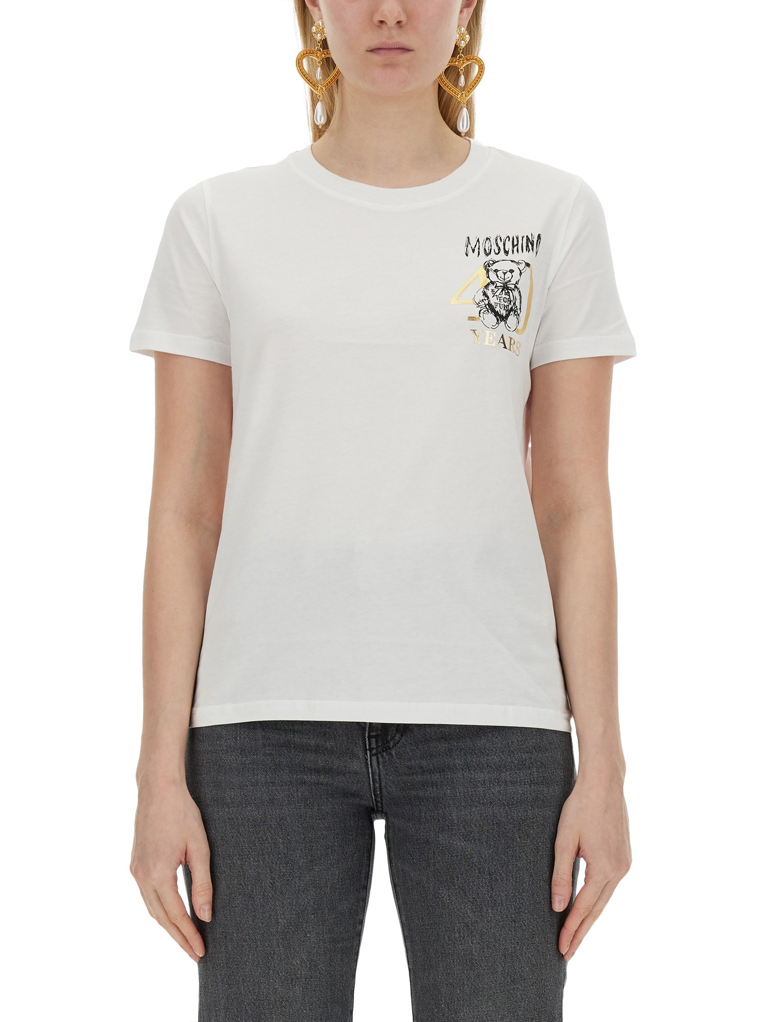 MOSCHINO    T-SHIRT WITH LOGO