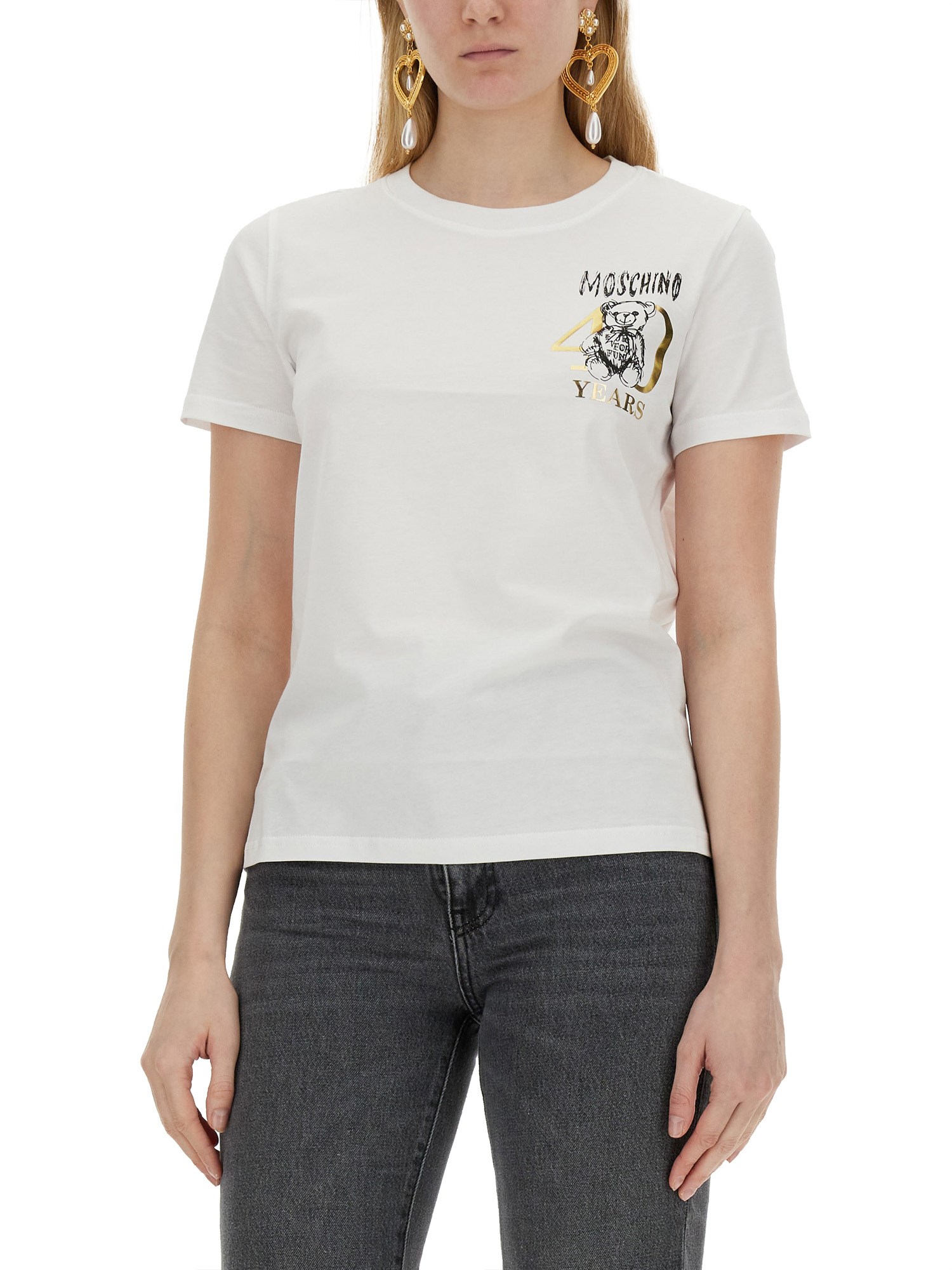 MOSCHINO    T-SHIRT WITH LOGO