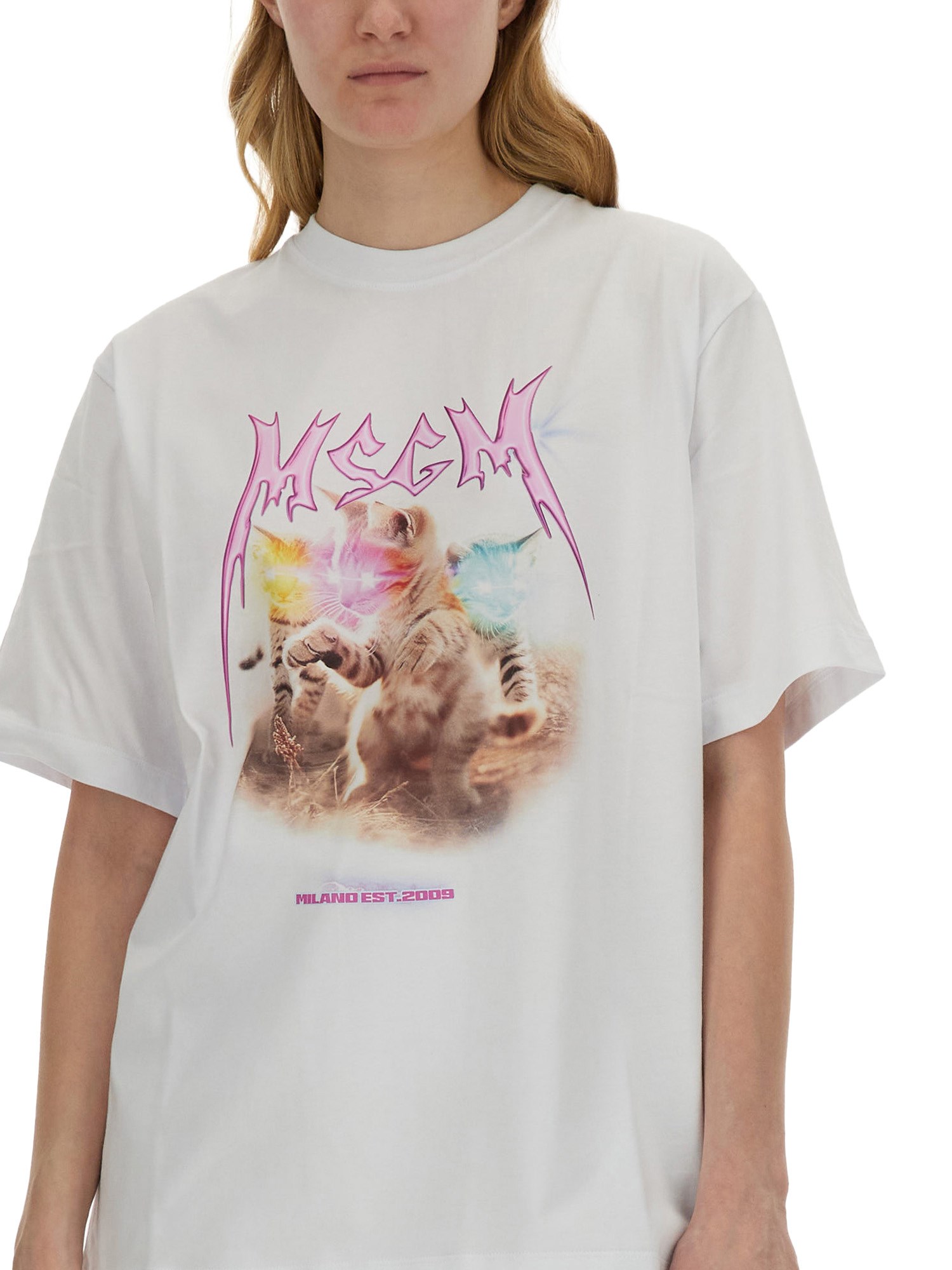 MSGM    T-SHIRT WITH PRINT