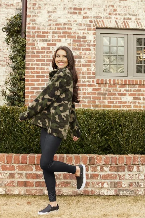 Mudpie Brady Camo Sherpa Pullover