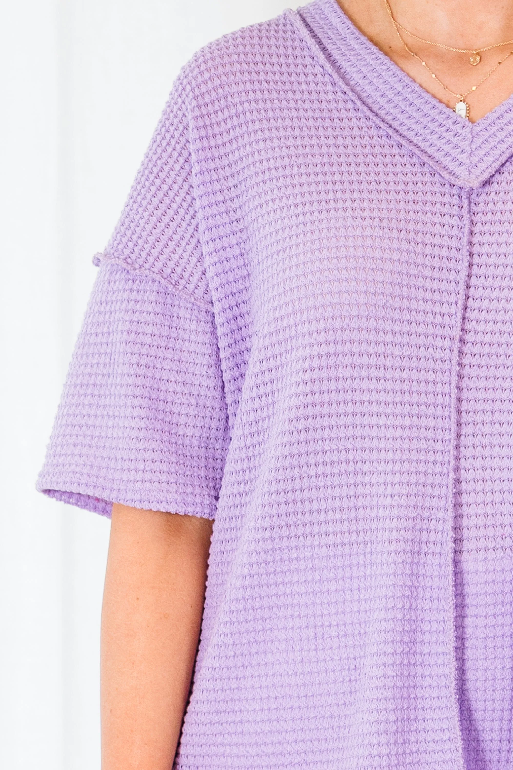 Off Duty Looks Top, Lilac