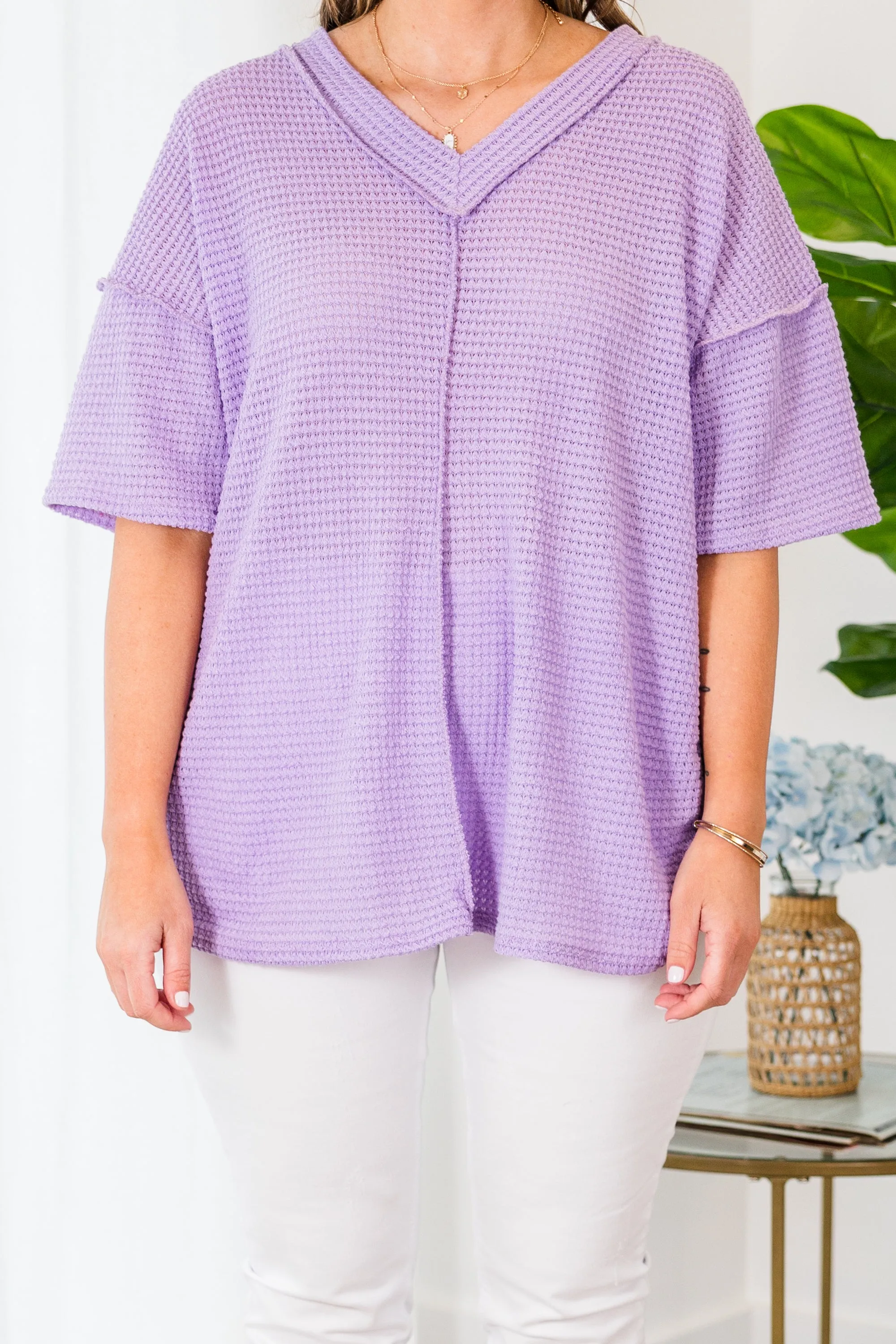 Off Duty Looks Top, Lilac