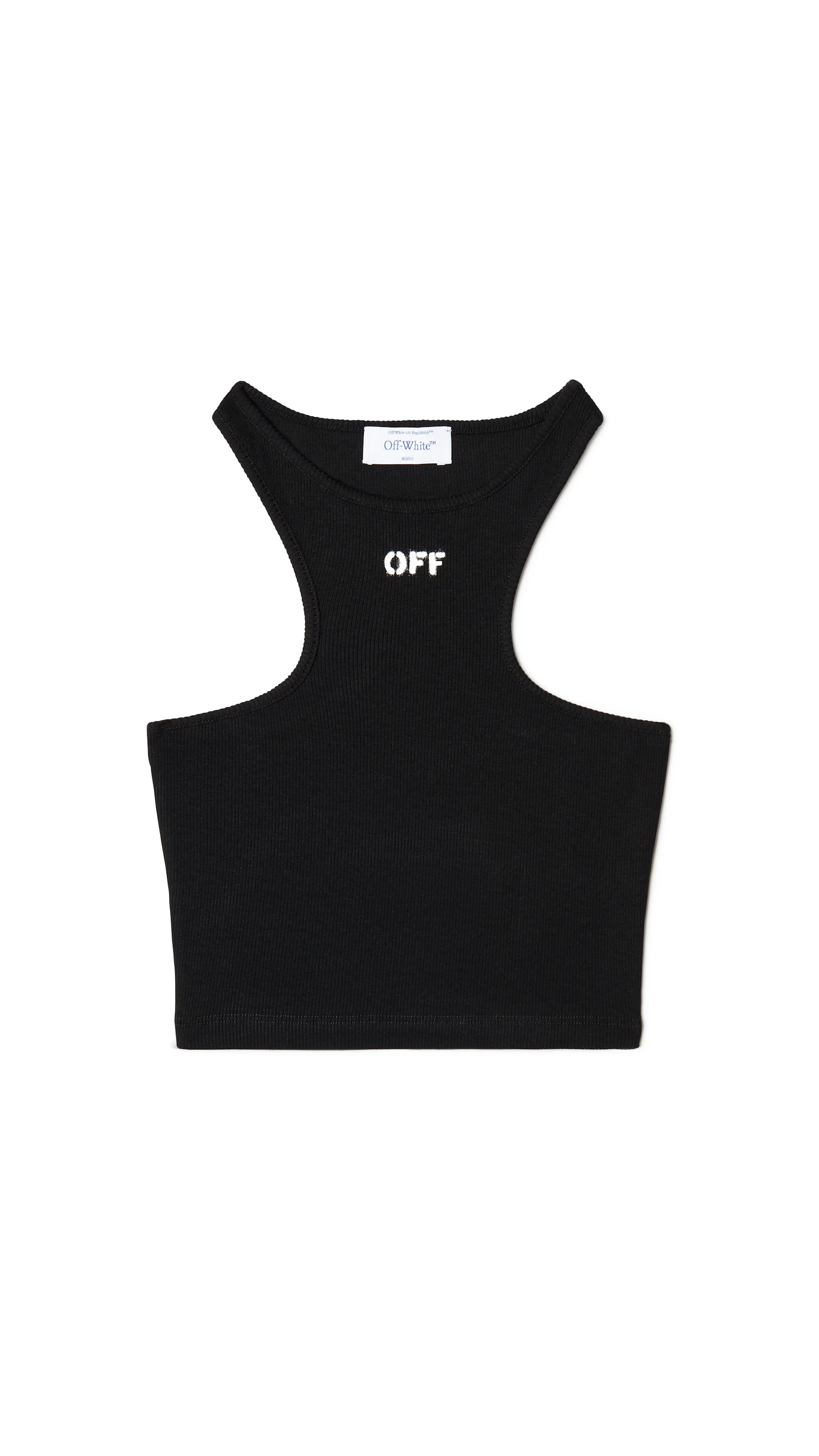 Off Stamp Rib Rowing Top - Black