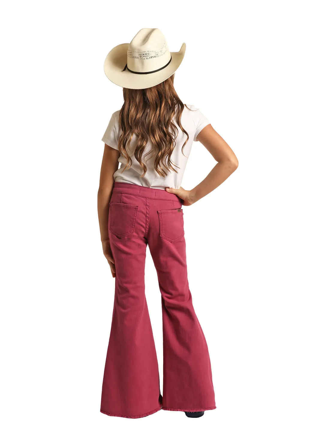 Panhandle Slim Girls Burgundy Bell Bottom Jeans