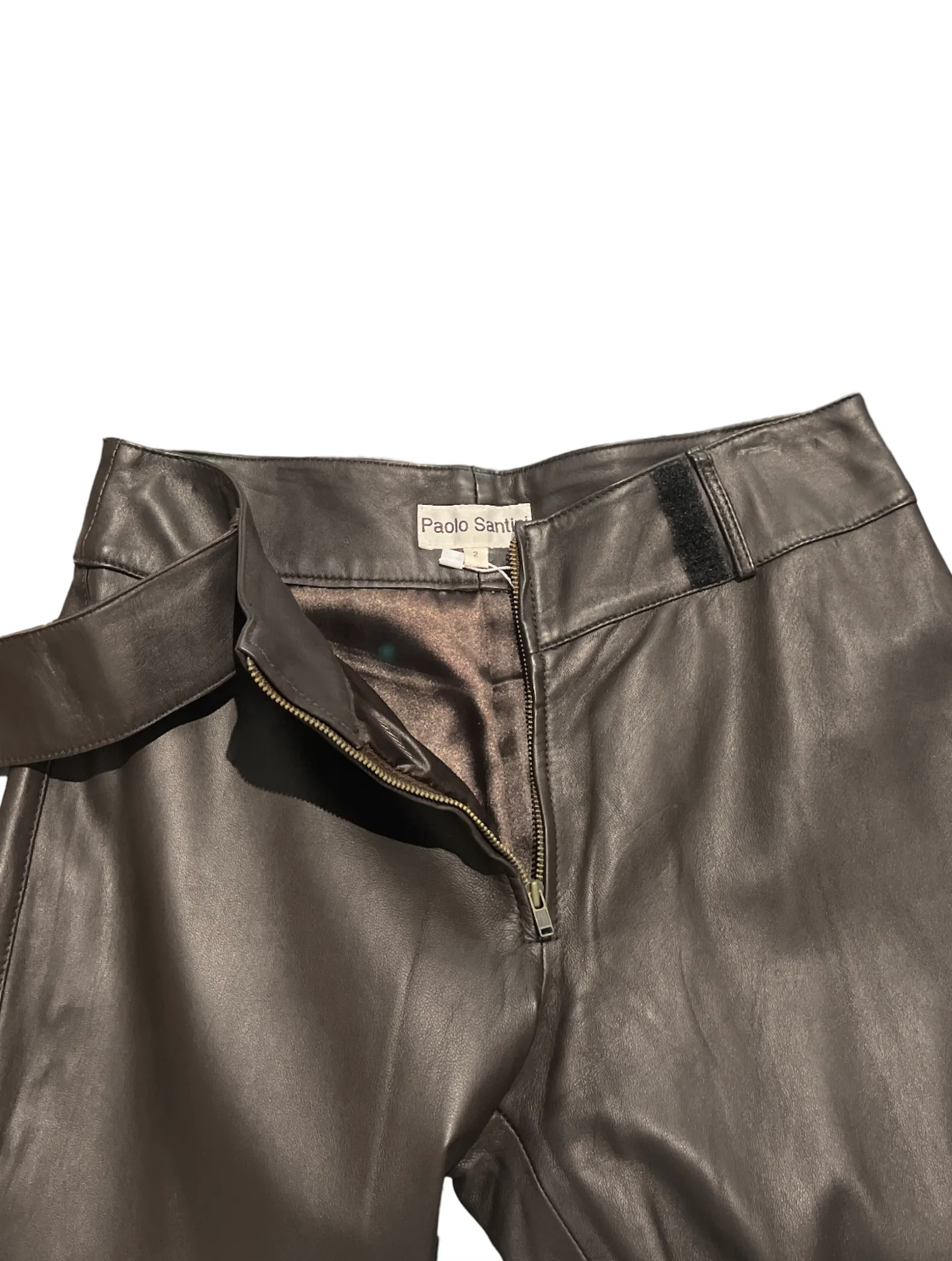 Paolo Santini Leather Black Pants /2