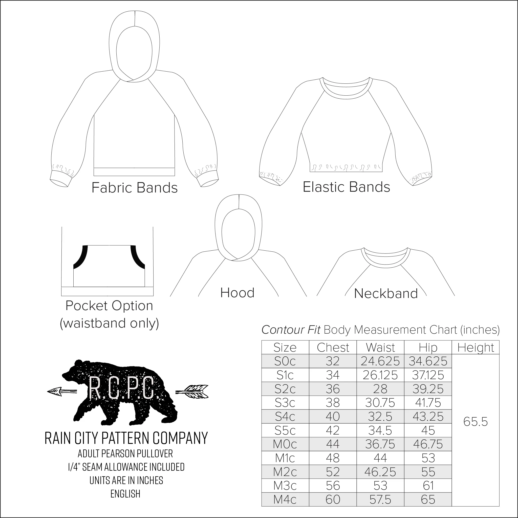 Pearson Pullover | Adult Sizes S0c-M4c | Beginner Level Sewing Pattern