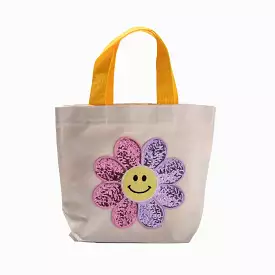 Petite Hailey Patched Tote - Pink Daisy